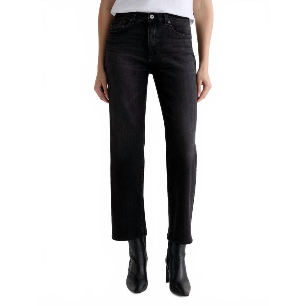 NEW AG JEANS brinley mid-rise straight leg jeans in nebula